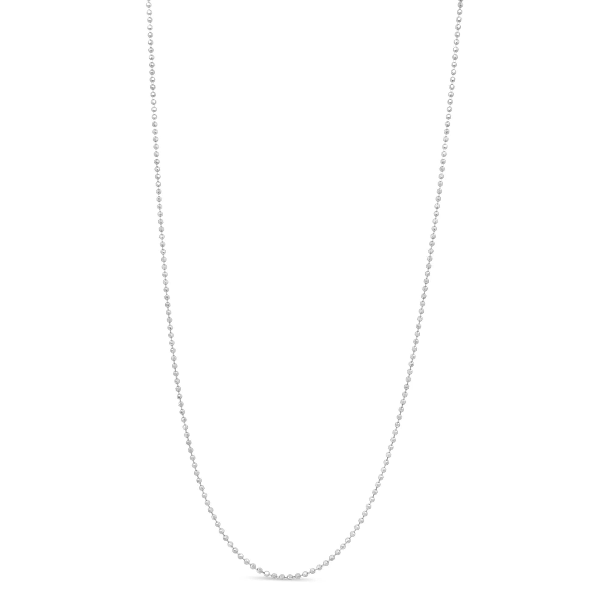 .925 Sterling Silver 0.7mm Slim and Dainty Unisex 18" Inch Ball Bead Chain Necklace Infinite Jewels