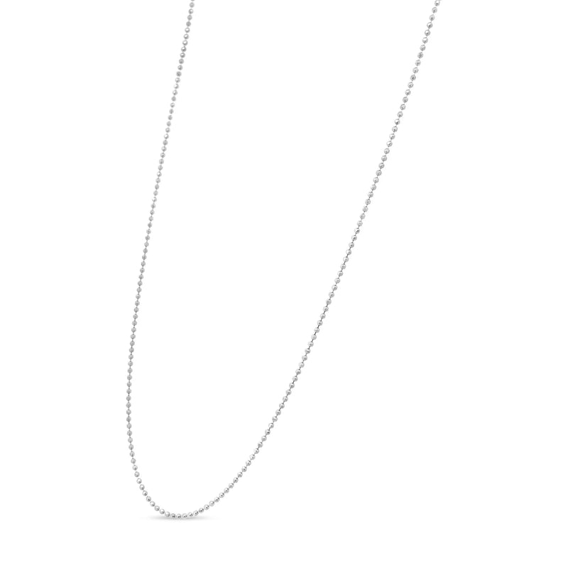 .925 Sterling Silver 0.7mm Slim and Dainty Unisex 18" Inch Ball Bead Chain Necklace Infinite Jewels