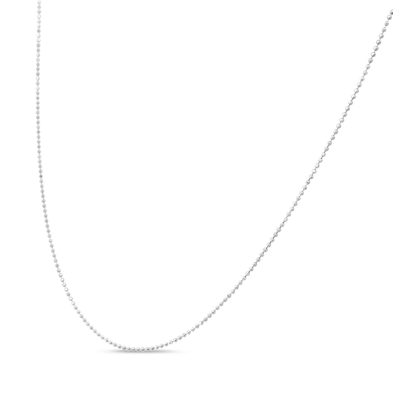 .925 Sterling Silver 0.7mm Slim and Dainty Unisex 18" Inch Ball Bead Chain Necklace Infinite Jewels