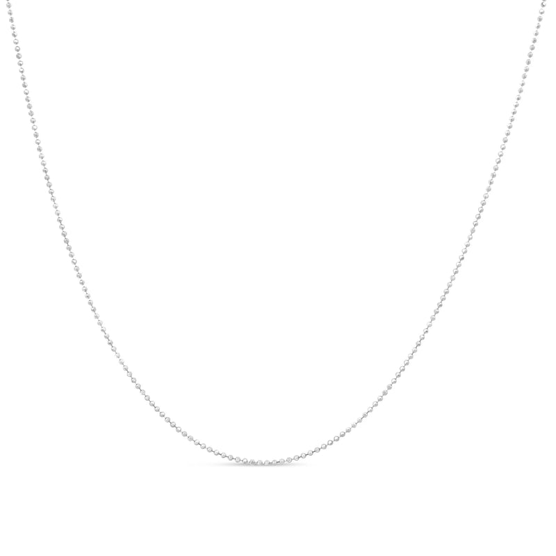 .925 Sterling Silver 0.7mm Slim and Dainty Unisex 18" Inch Ball Bead Chain Necklace Infinite Jewels