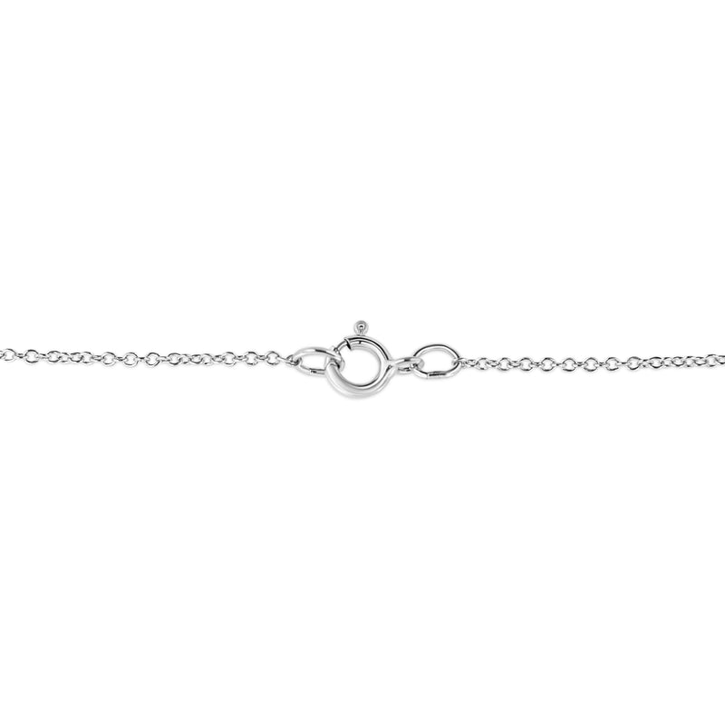 .925 Sterling Silver Pave-Set Diamond Accent Kite Shape 18" Pendant Necklace (I-J Color, I1-I2 Clarity) Infinite Jewels