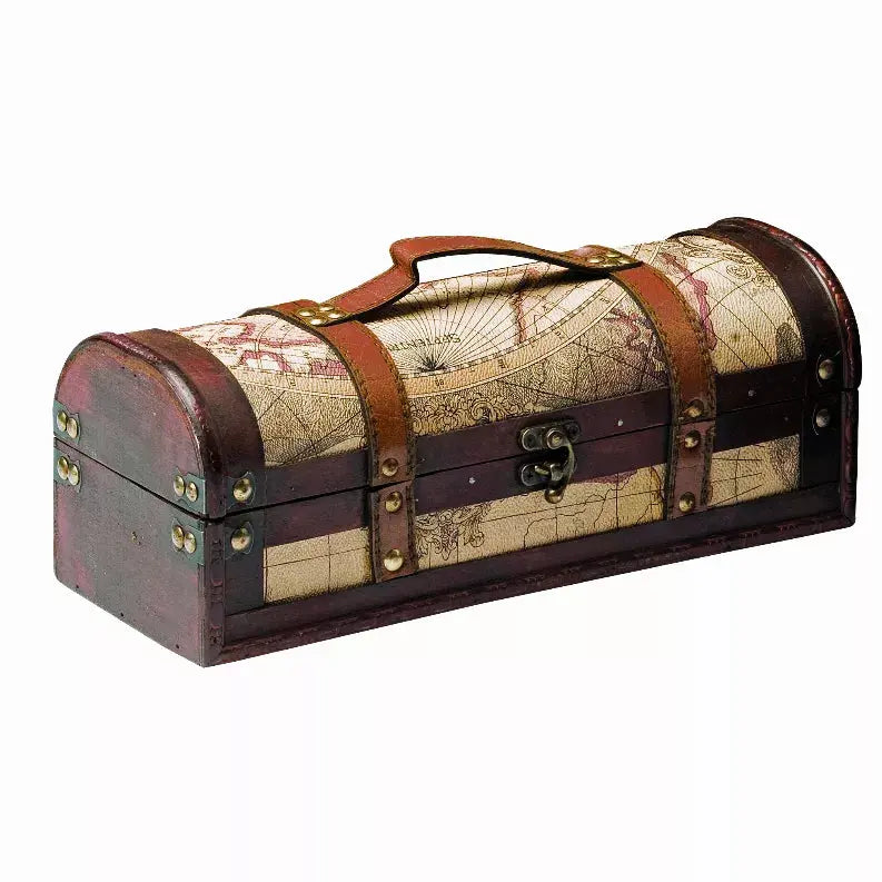 1 Bottle Old World Wooden Wine Box By Twine True Brands