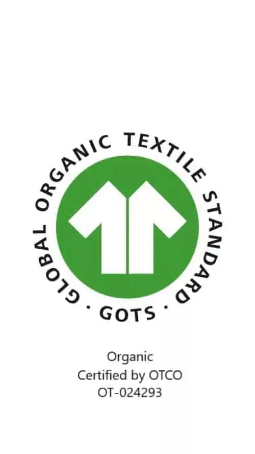 100% GOTS Organic Cotton Pillow w/zip White Lotus Home