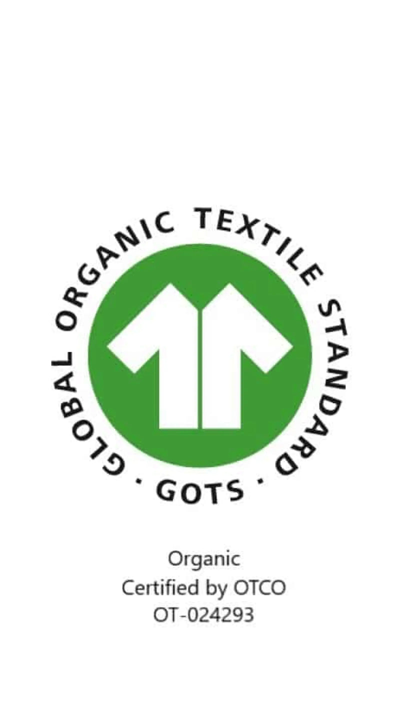 100% GOTS Organic Cotton Pillow w/zip White Lotus Home