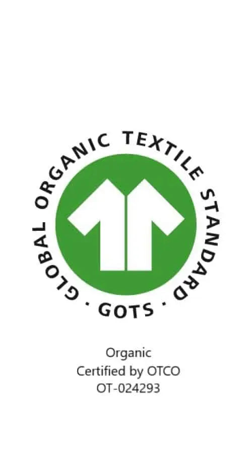 100% GOTS Organic Cotton Pillow w/zip White Lotus Home
