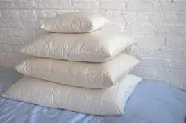 100% GOTS Organic Cotton Pillow w/zip White Lotus Home