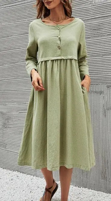 100% Linen Dress Maxi Dress Own Design Style 1 Pawsome Pet