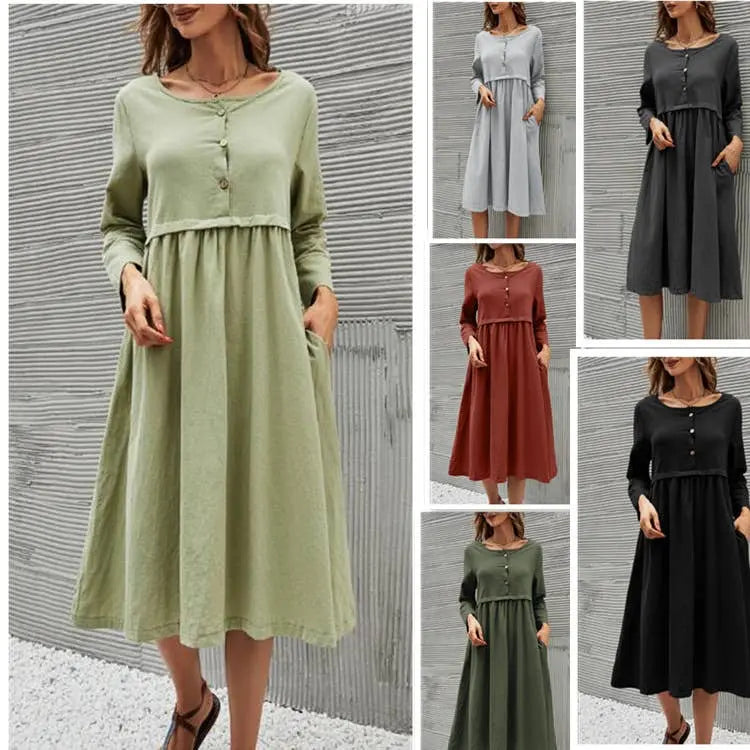 100% Linen Dress Maxi Dress Own Design Style 1 Pawsome Pet