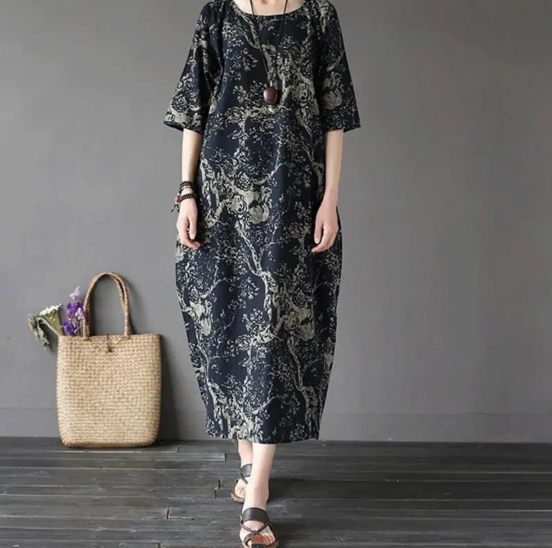 100% Linen Dress Maxi Dress Own Design Style 12 Pawsome Pet