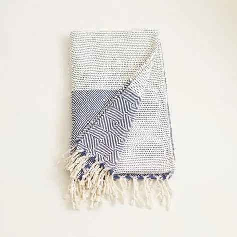 100% Turkish Cotton Handwoven Throw Blankets MIKE & Co. NEW YORK