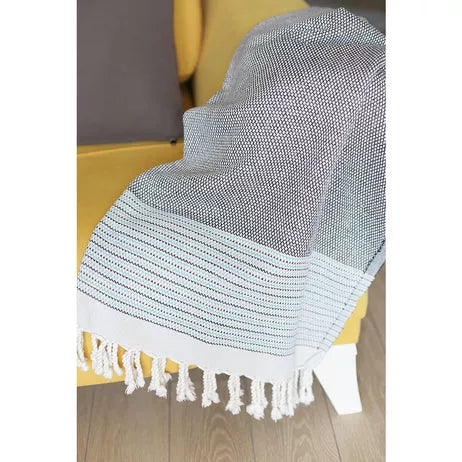 100% Turkish Cotton Handwoven Throw Blankets MIKE & Co. NEW YORK