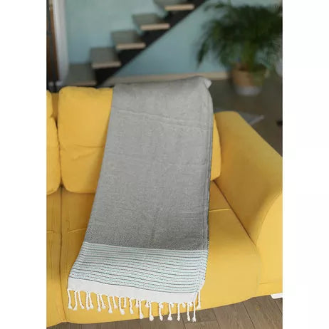100% Turkish Cotton Handwoven Throw Blankets MIKE & Co. NEW YORK