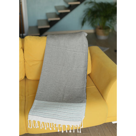100% Turkish Cotton Handwoven Throw Blankets MIKE & Co. NEW YORK