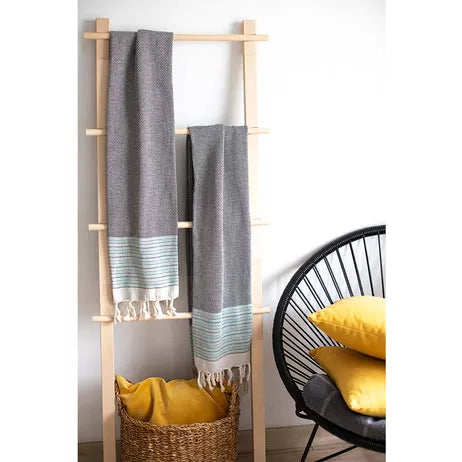 100% Turkish Cotton Handwoven Throw Blankets (Set of 2) MIKE & Co. NEW YORK