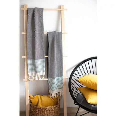 100% Turkish Cotton Handwoven Throw Blankets (Set of 2) MIKE & Co. NEW YORK