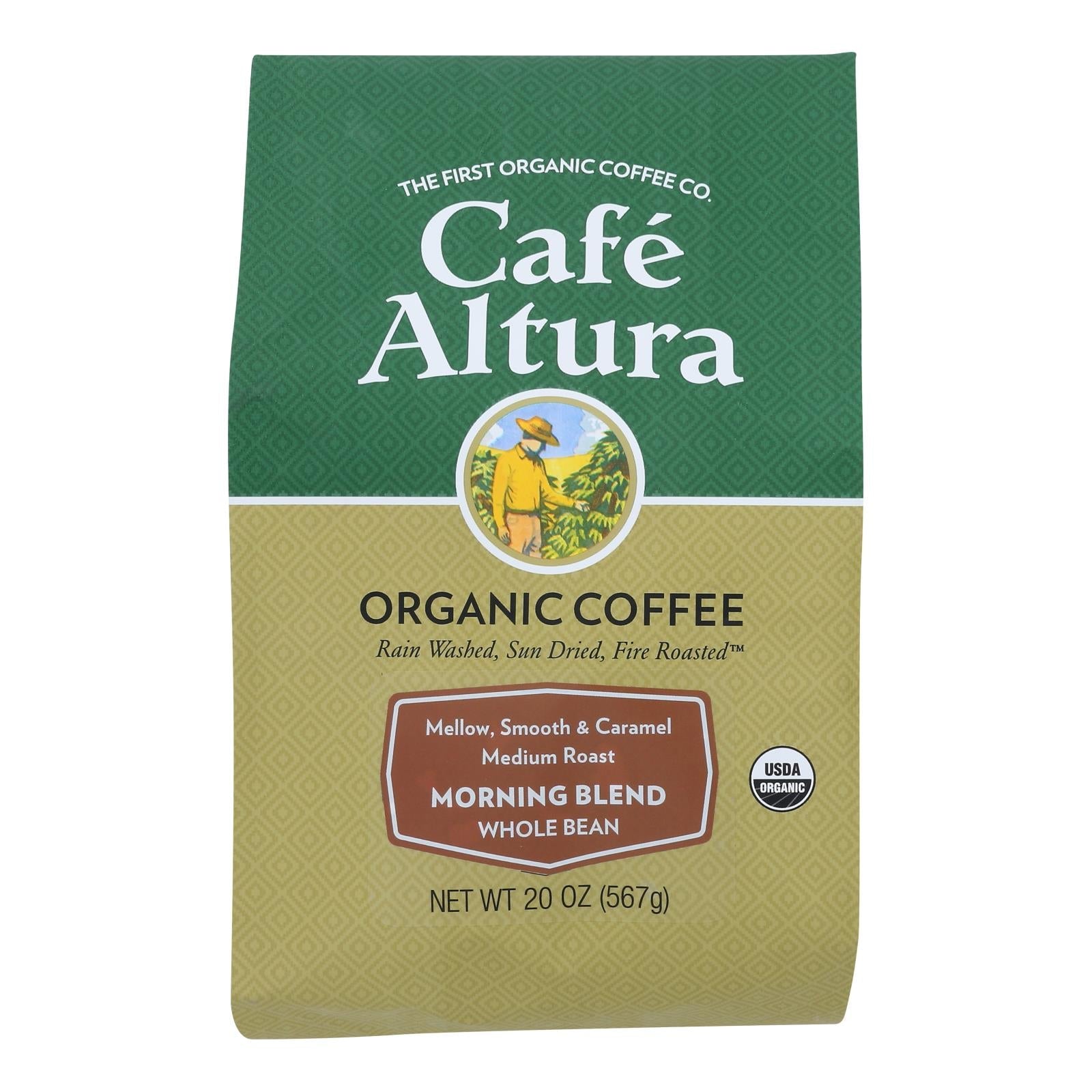 Cafe Altura Morning Blend Light Roast Organic 1.25 Lb. Bag  - Case Of 6 - 1.25 Lb Cafe Altura