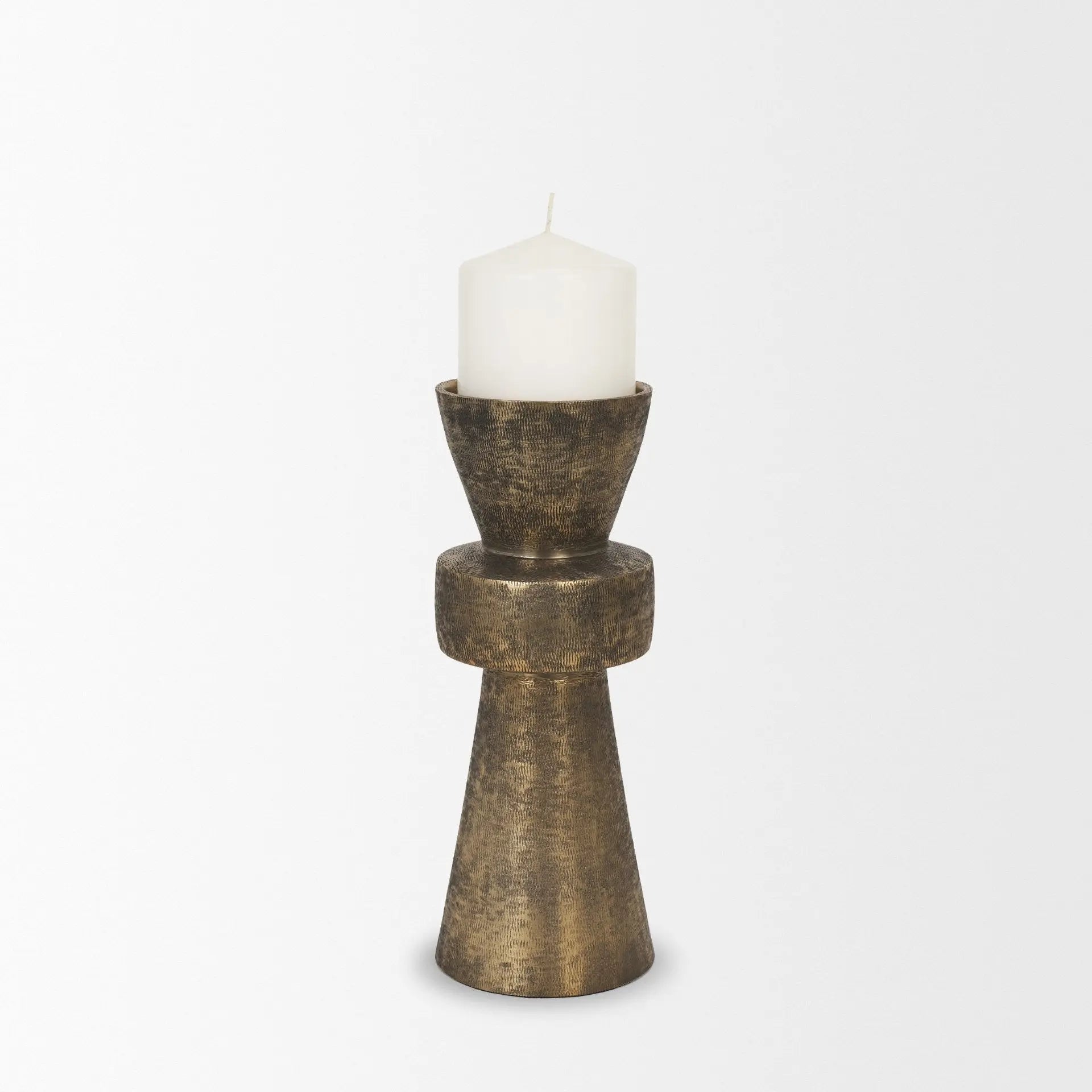 10" Antiqued Gold Metal Tabletop Votive Candle Holder Homeroots Home Decor