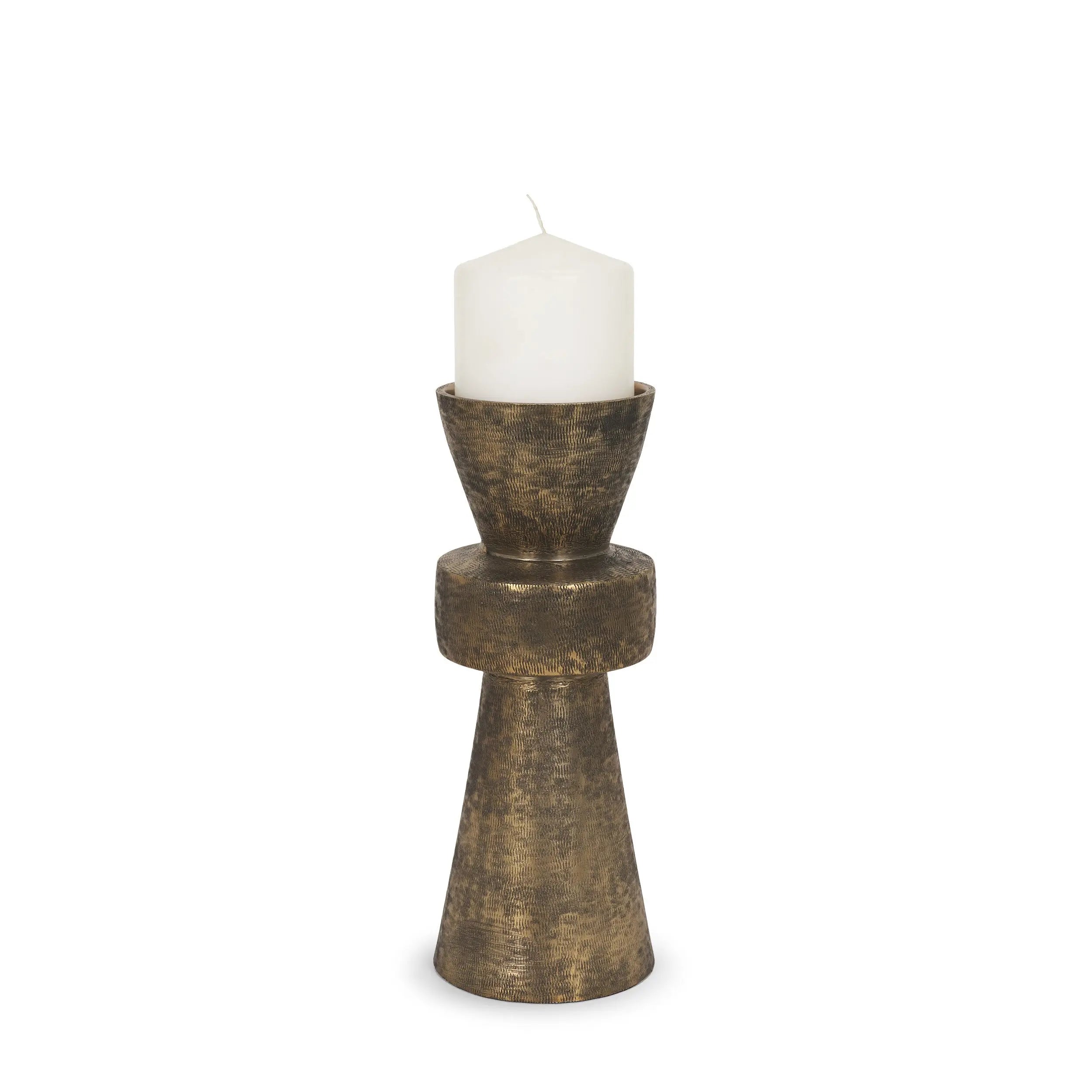 10" Antiqued Gold Metal Tabletop Votive Candle Holder Homeroots Home Decor