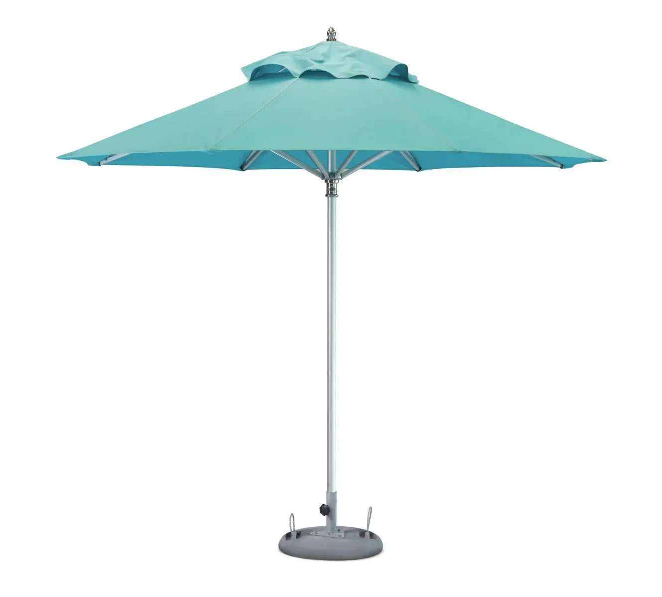 10' Aqua Polyester Round Market Patio Umbrella Homeroots Outdoor