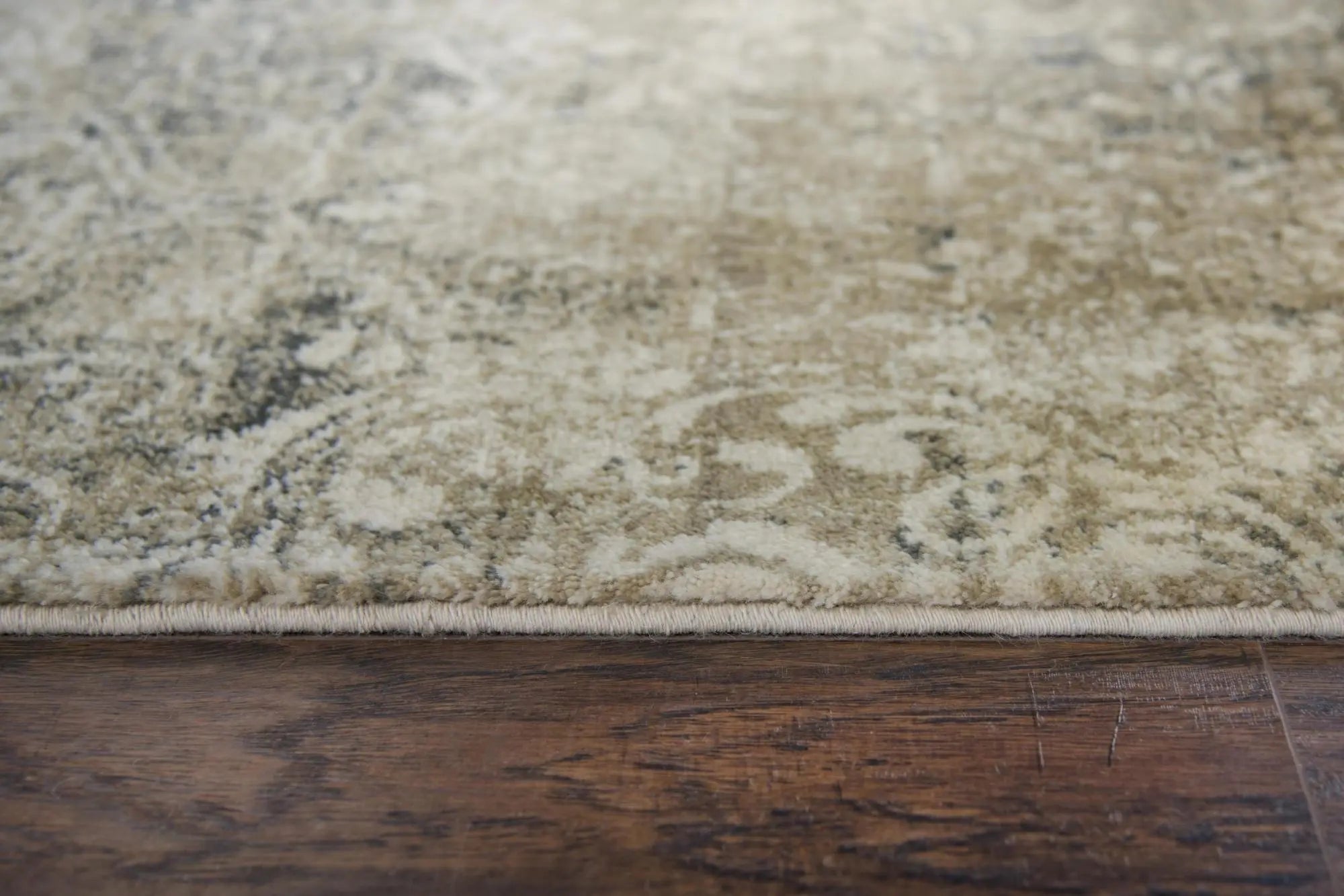 10' Beige And Natural New Zealand Lambs Wool Damask Hand Carved Handmade Area Rug Homeroots Home Decor