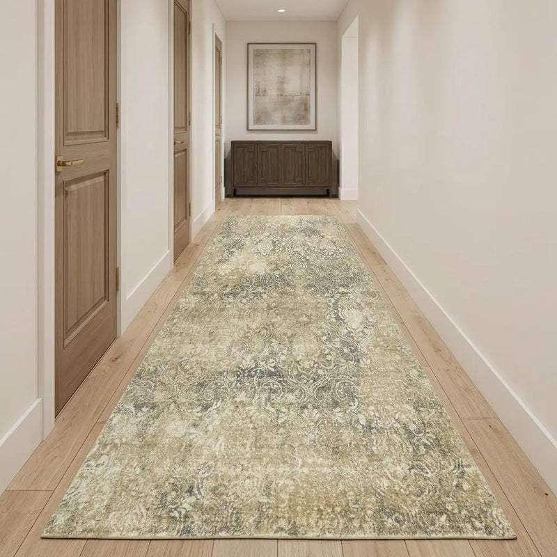 10' Beige And Natural New Zealand Lambs Wool Damask Hand Carved Handmade Area Rug Homeroots Home Decor