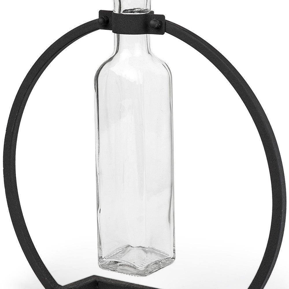 10" Black Abstract Cylinder Metal Table Vase Homeroots Home Decor