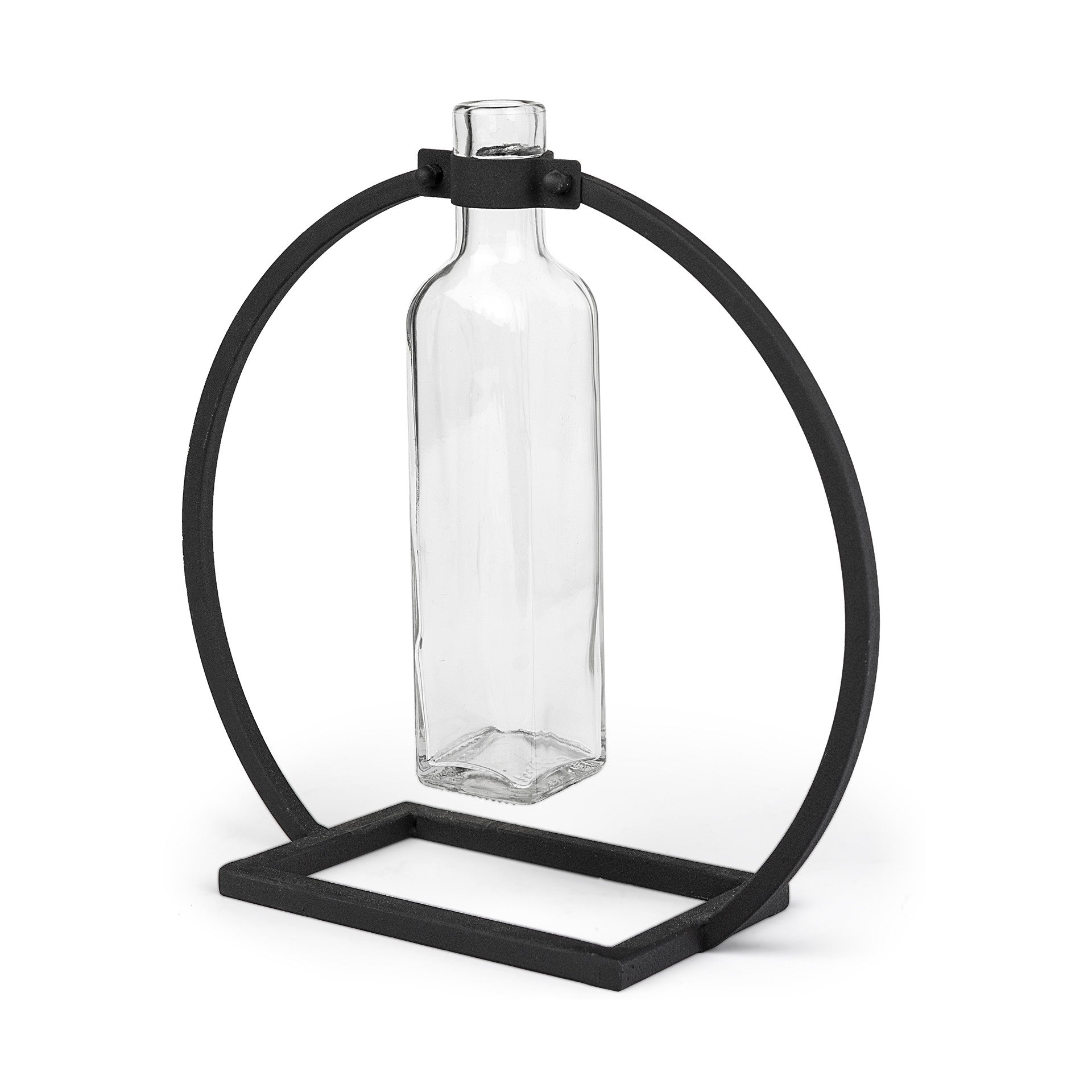 10" Black Abstract Cylinder Metal Table Vase Homeroots Home Decor