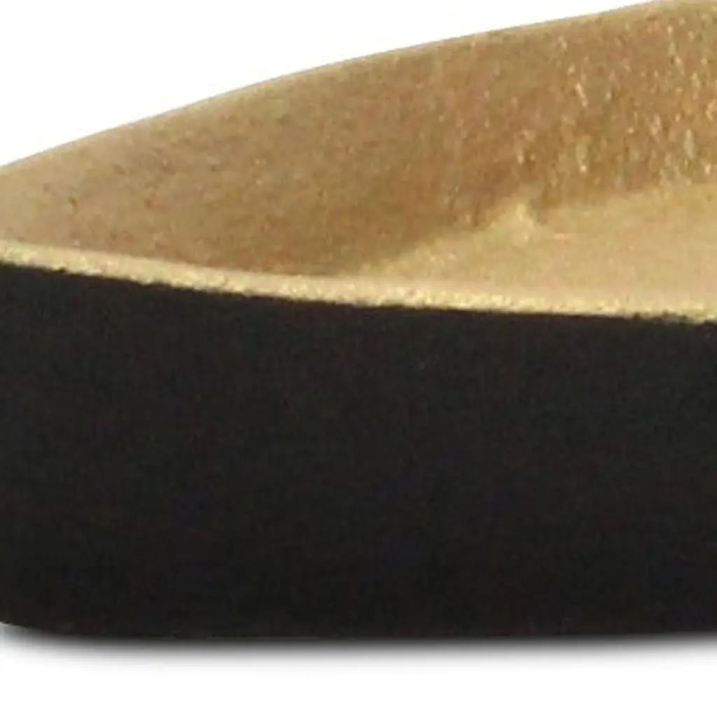 10" Black And Gold Cast Iron Oval Boat Shaped Tray Homeroots Kitchen & Dining