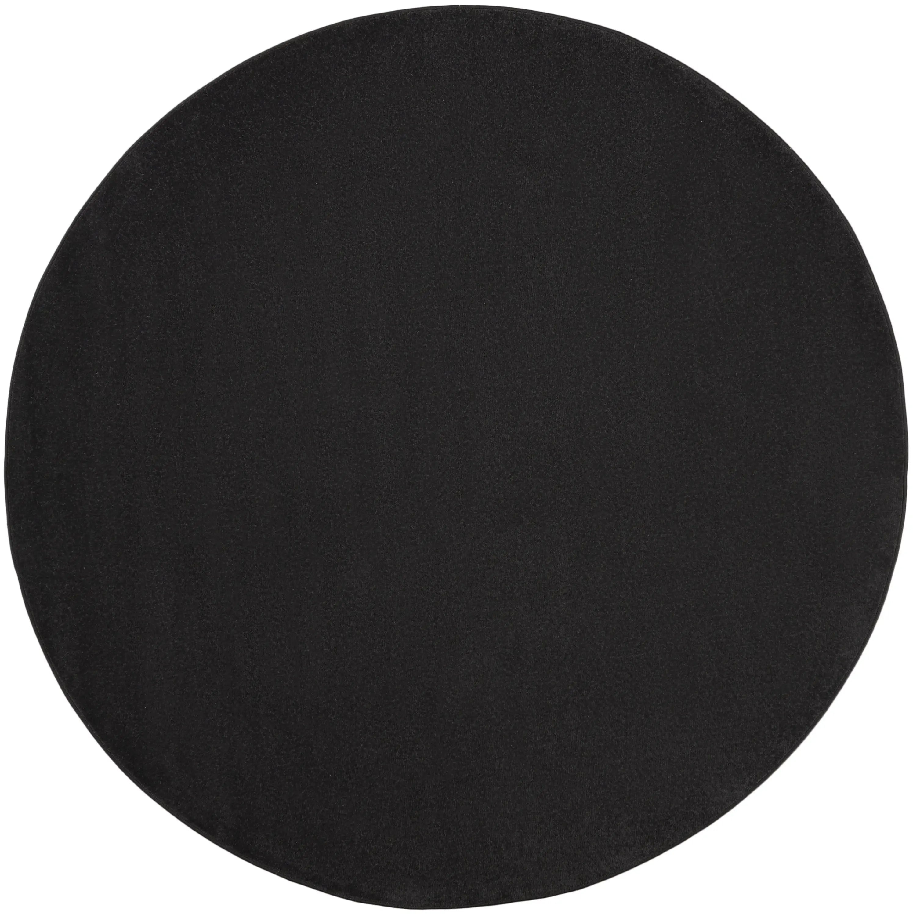 10' Black And Ivory Round Indoor Outdoor Area Rug Homeroots Outdoor