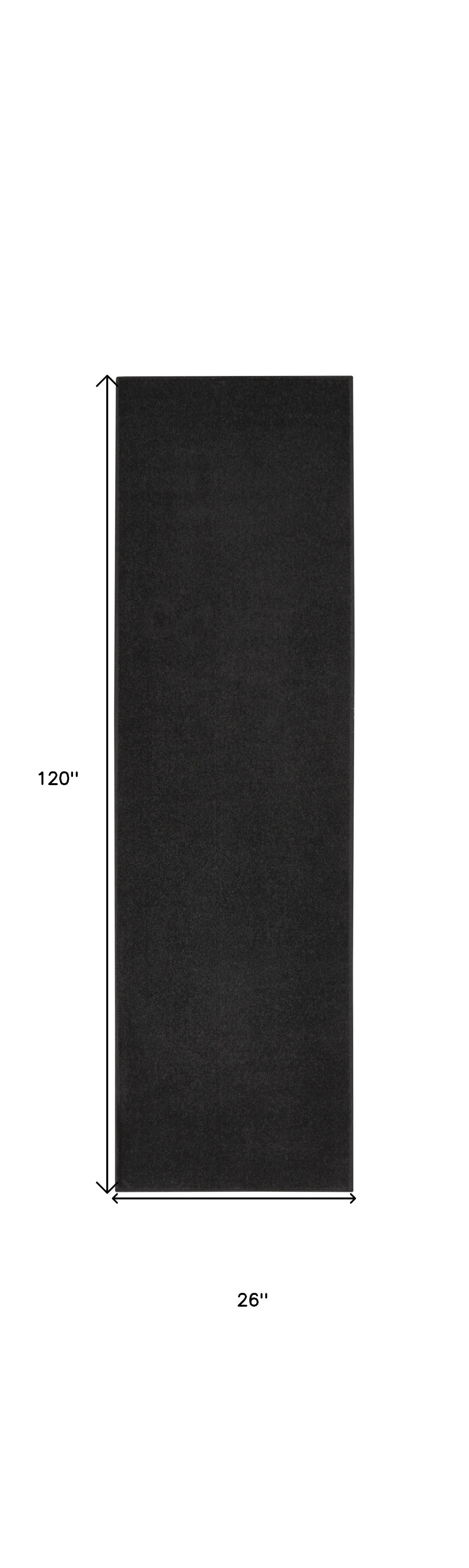 10' Black Indoor Outdoor Runner Rug - GreatEagleInc