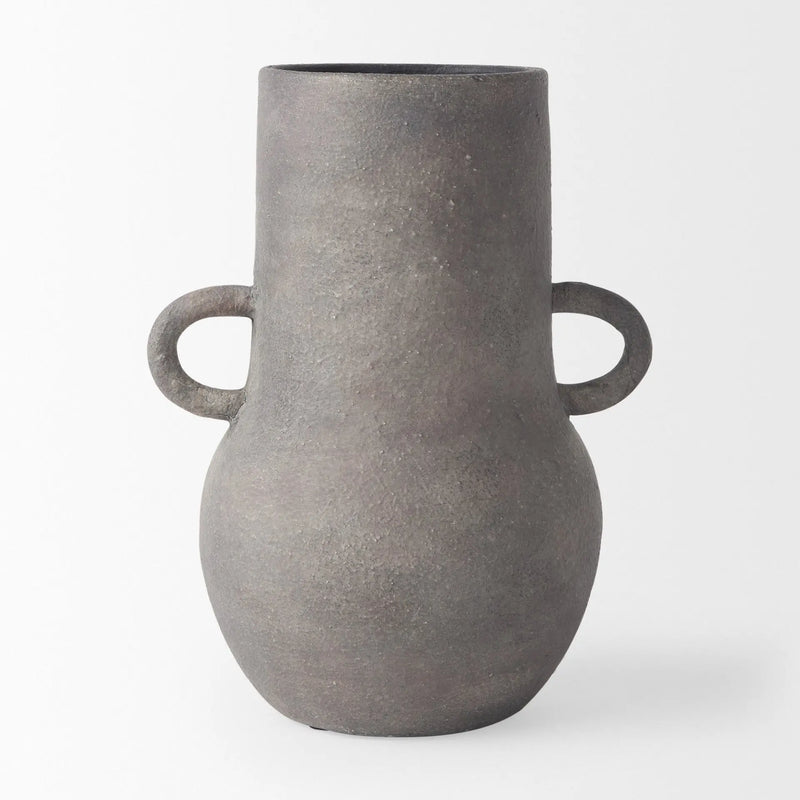 10" Brown Ceramic Amphora Table Vase Homeroots Home Decor