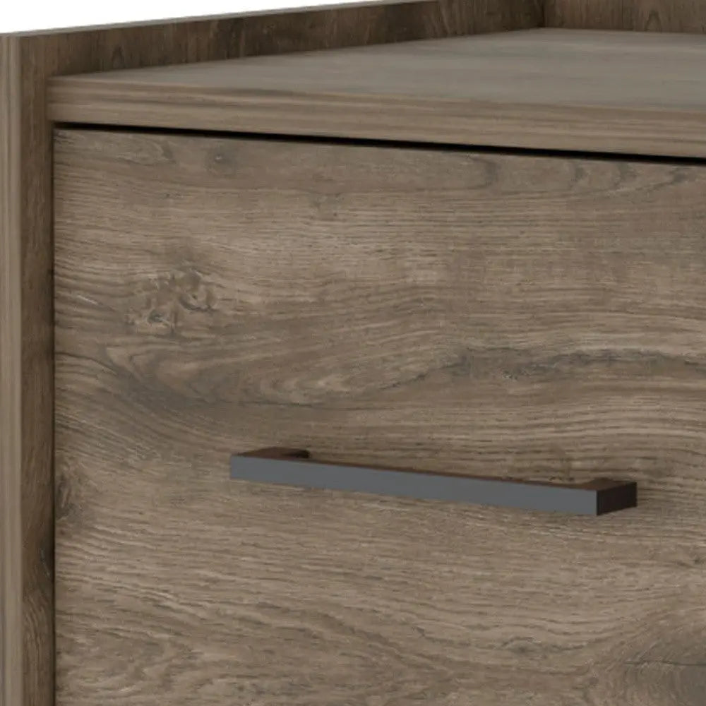 10" Brown Wood One Drawer Floating Nightstand Homeroots Bed & Bath