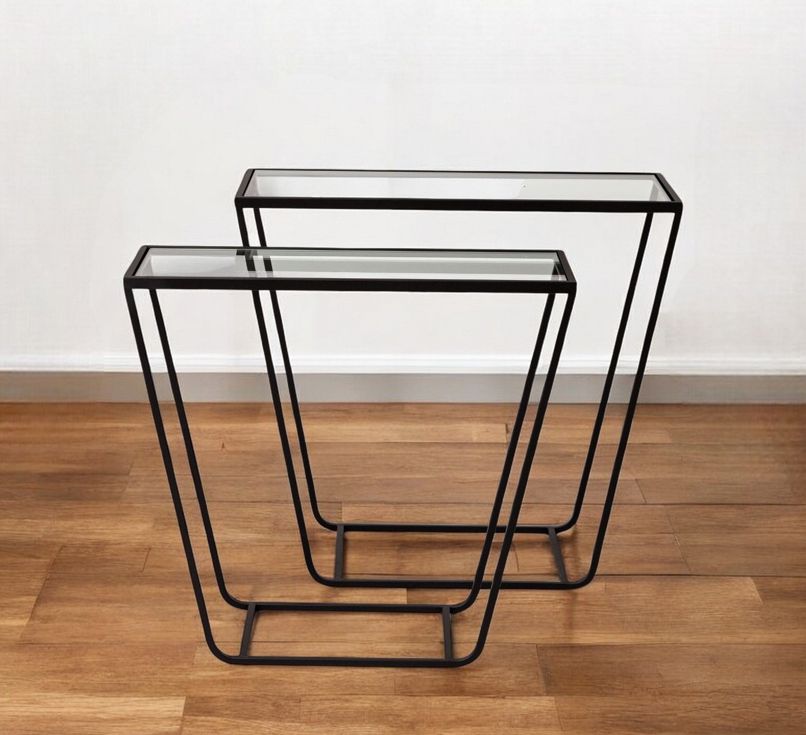 10" Clear Glass Frame Console Table - GreatEagleInc