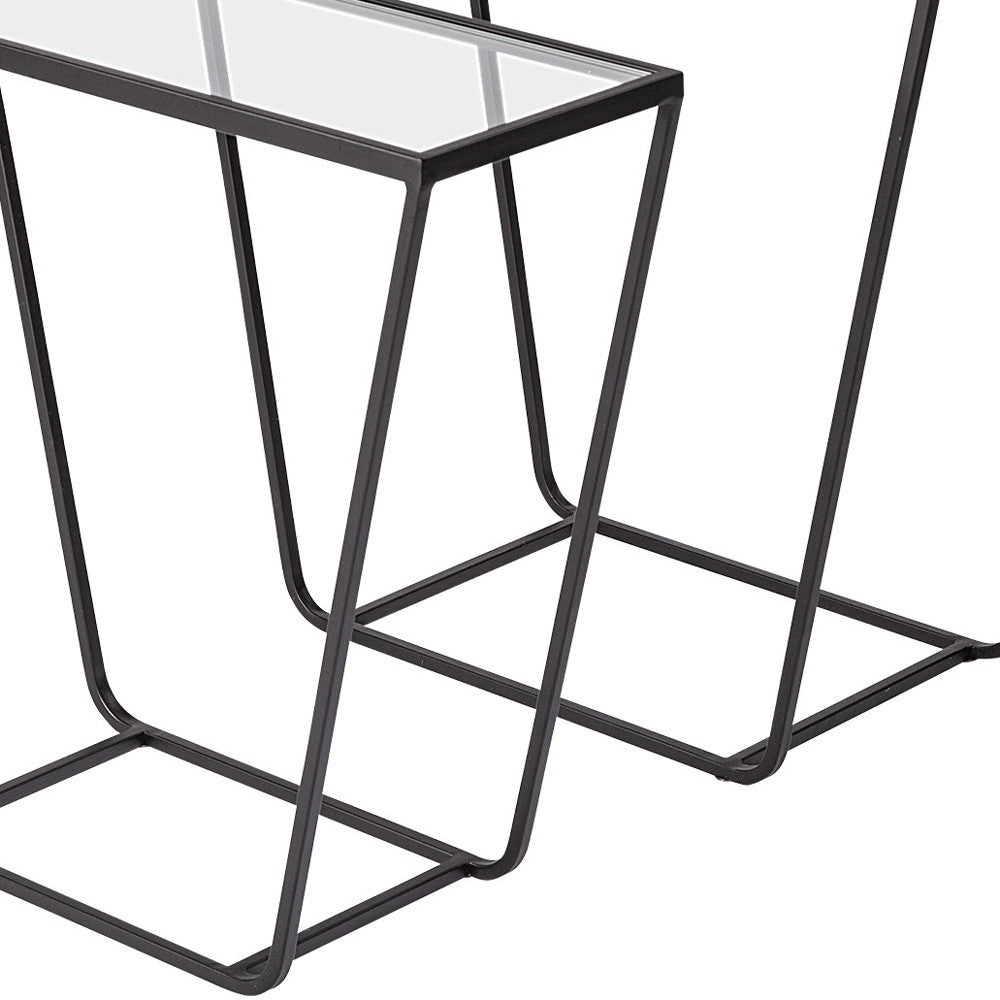 10" Clear Glass Frame Console Table - GreatEagleInc
