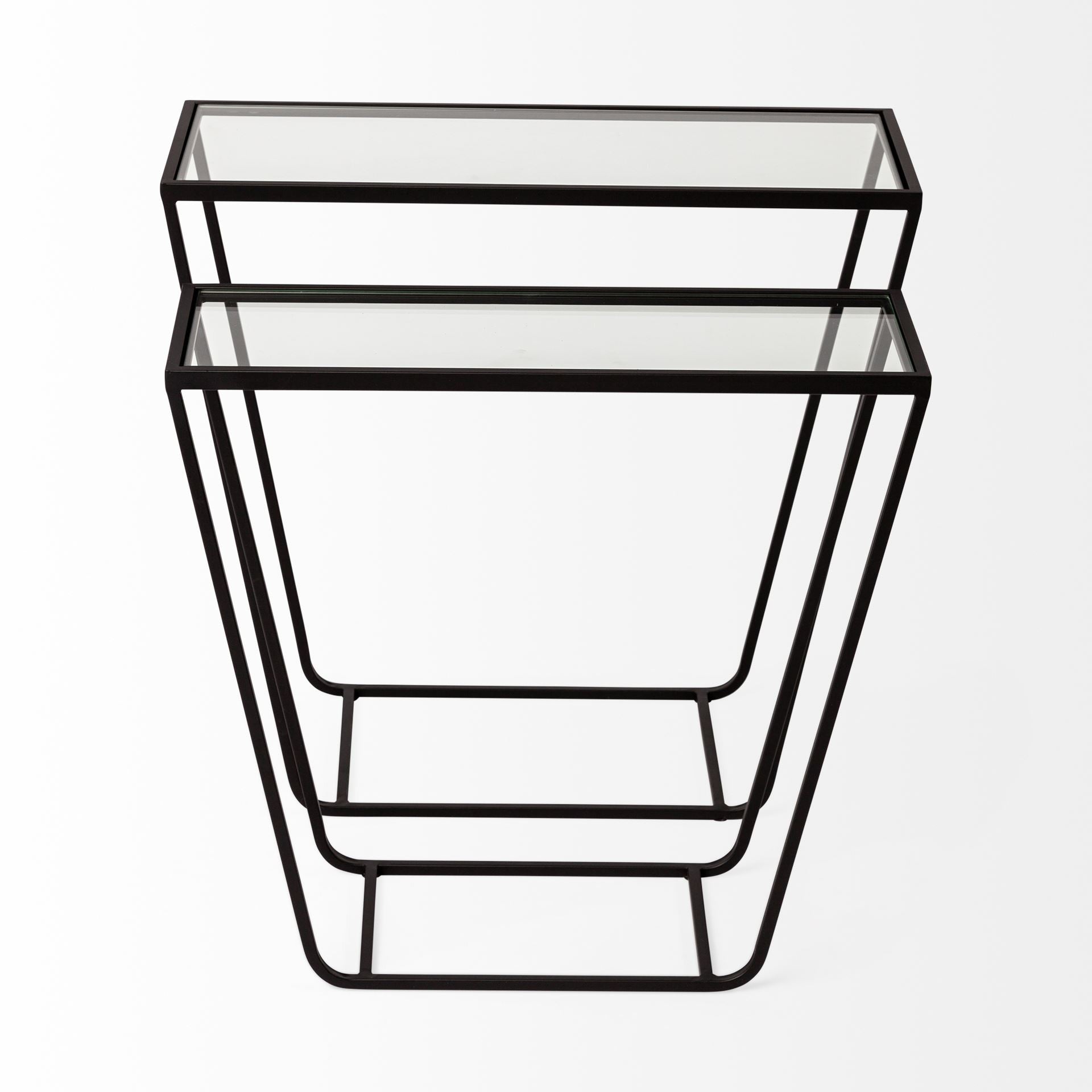 10" Clear Glass Frame Console Table - GreatEagleInc