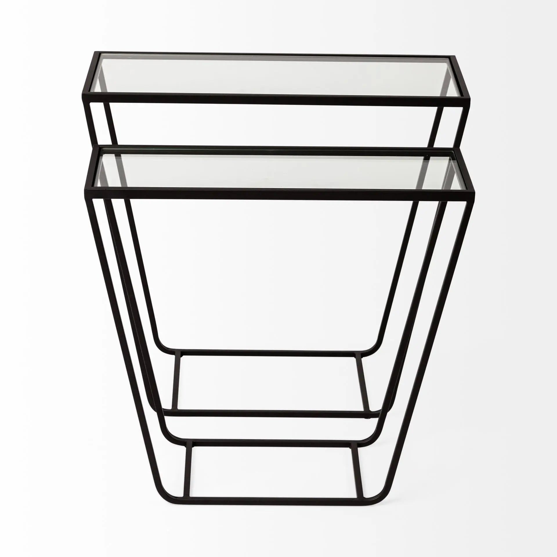10" Clear Glass Frame Console Table - GreatEagleInc
