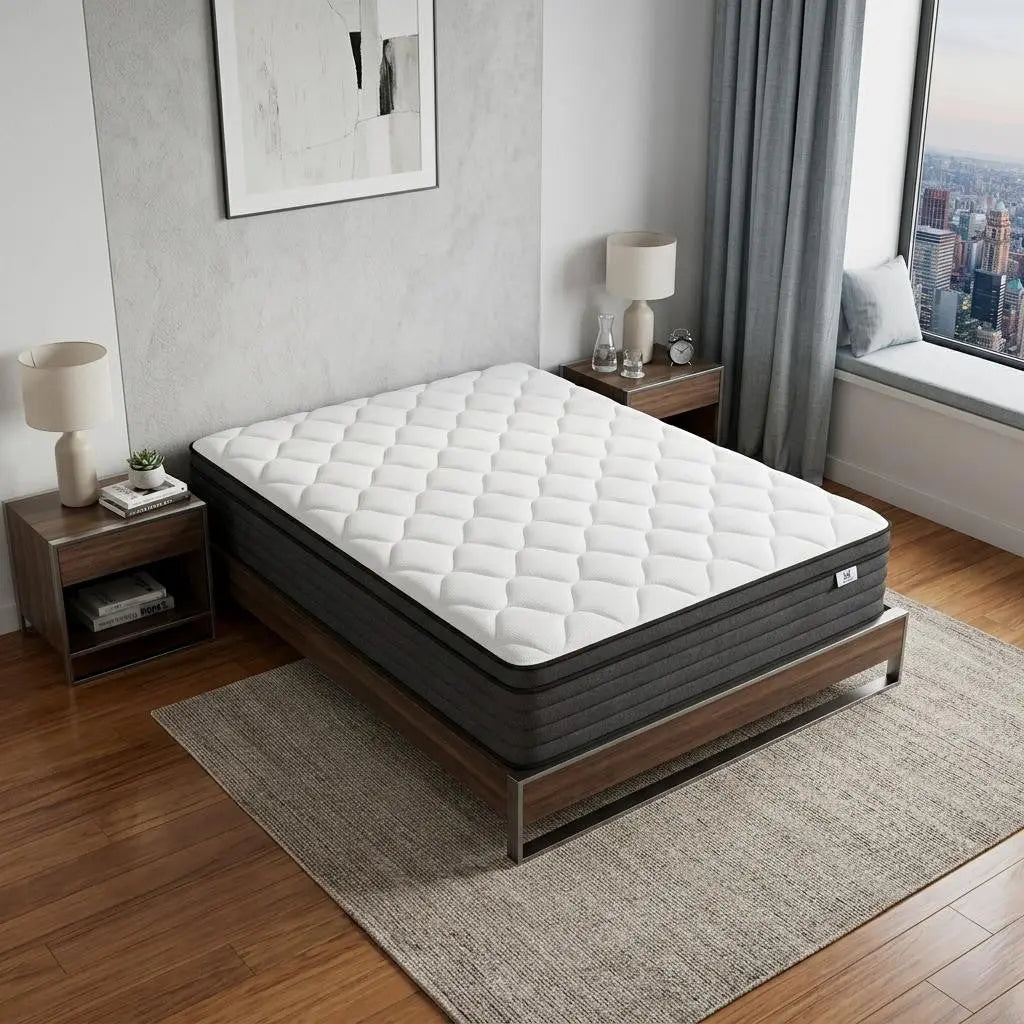10" Full Double Foam Hybrid Mattress Homeroots Bed & Bath