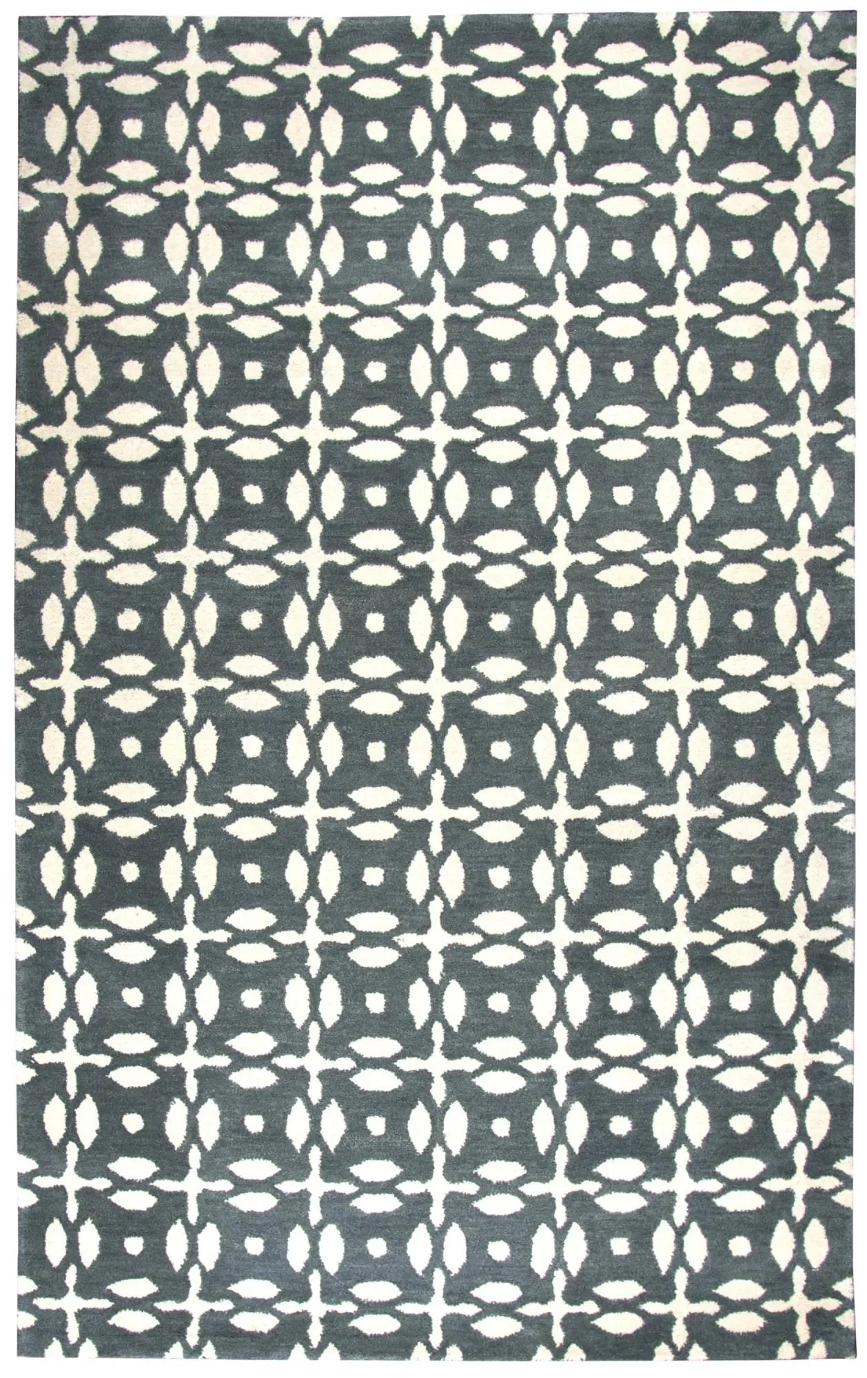 10' Gray And Beige Wool Geometric Hand Tufted Round Rug Homeroots Home Decor