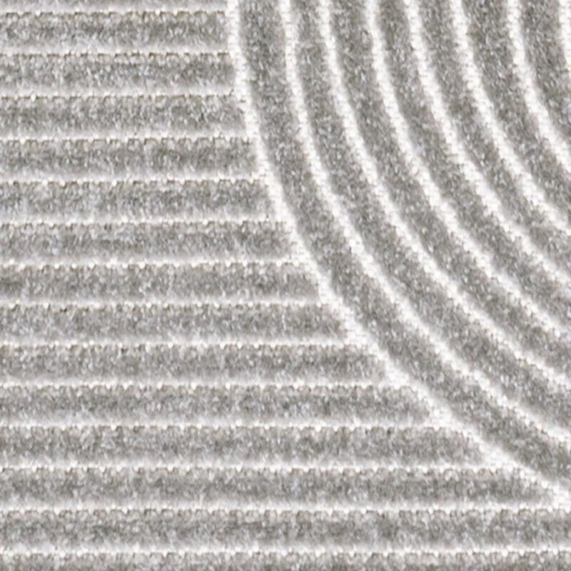 10' Gray And Ivory Striped Indoor Outdoor Runner Rug Homeroots Outdoor