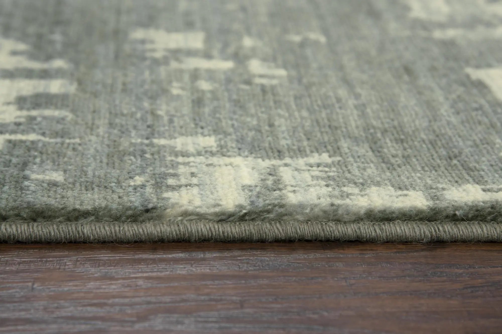 10' Gray And Light Gray New Zealand Lambs Wool Abstract Hand Carved Handmade Area Rug Homeroots Home Decor