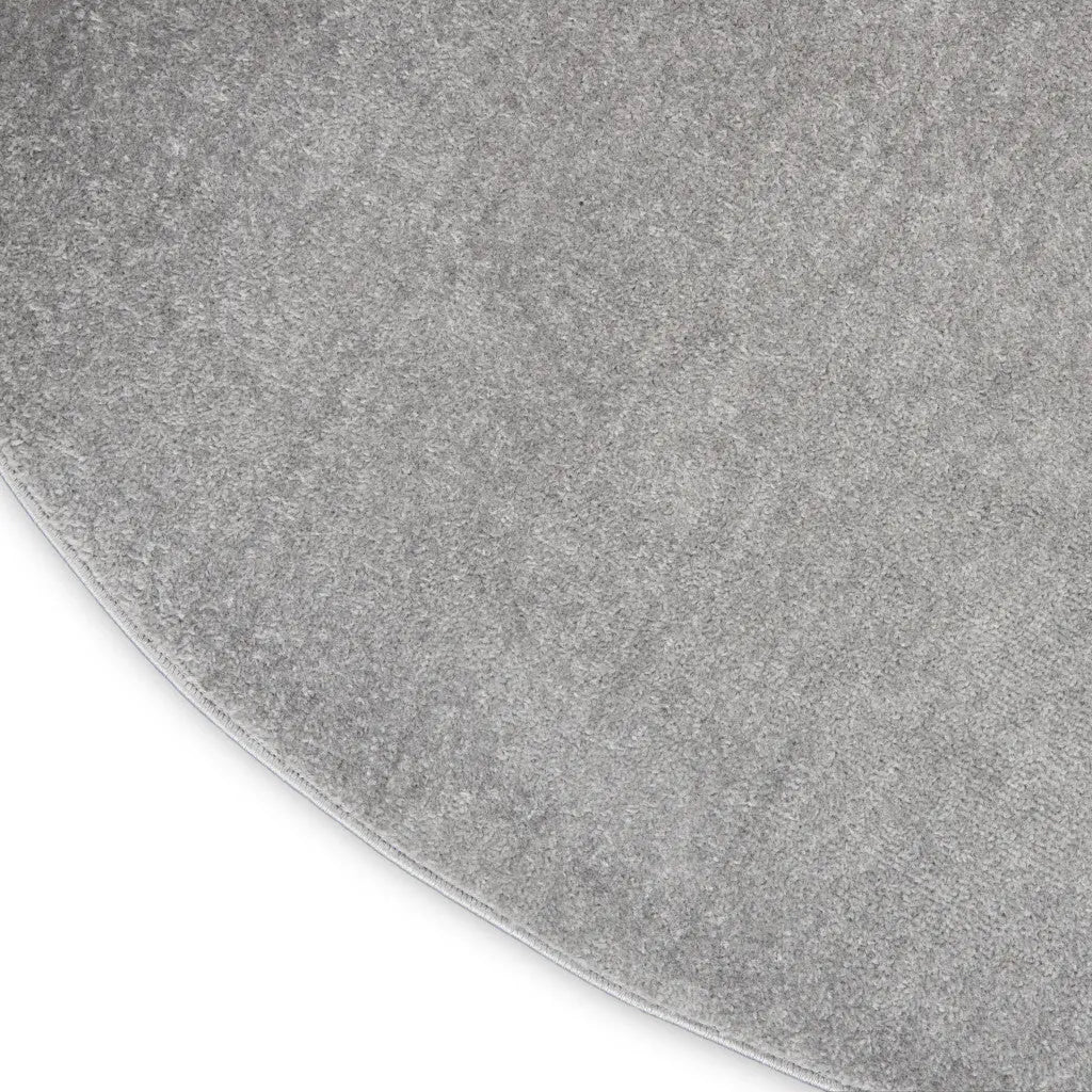10' Gray And Silver Round Indoor Outdoor Area Rug Homeroots Outdoor