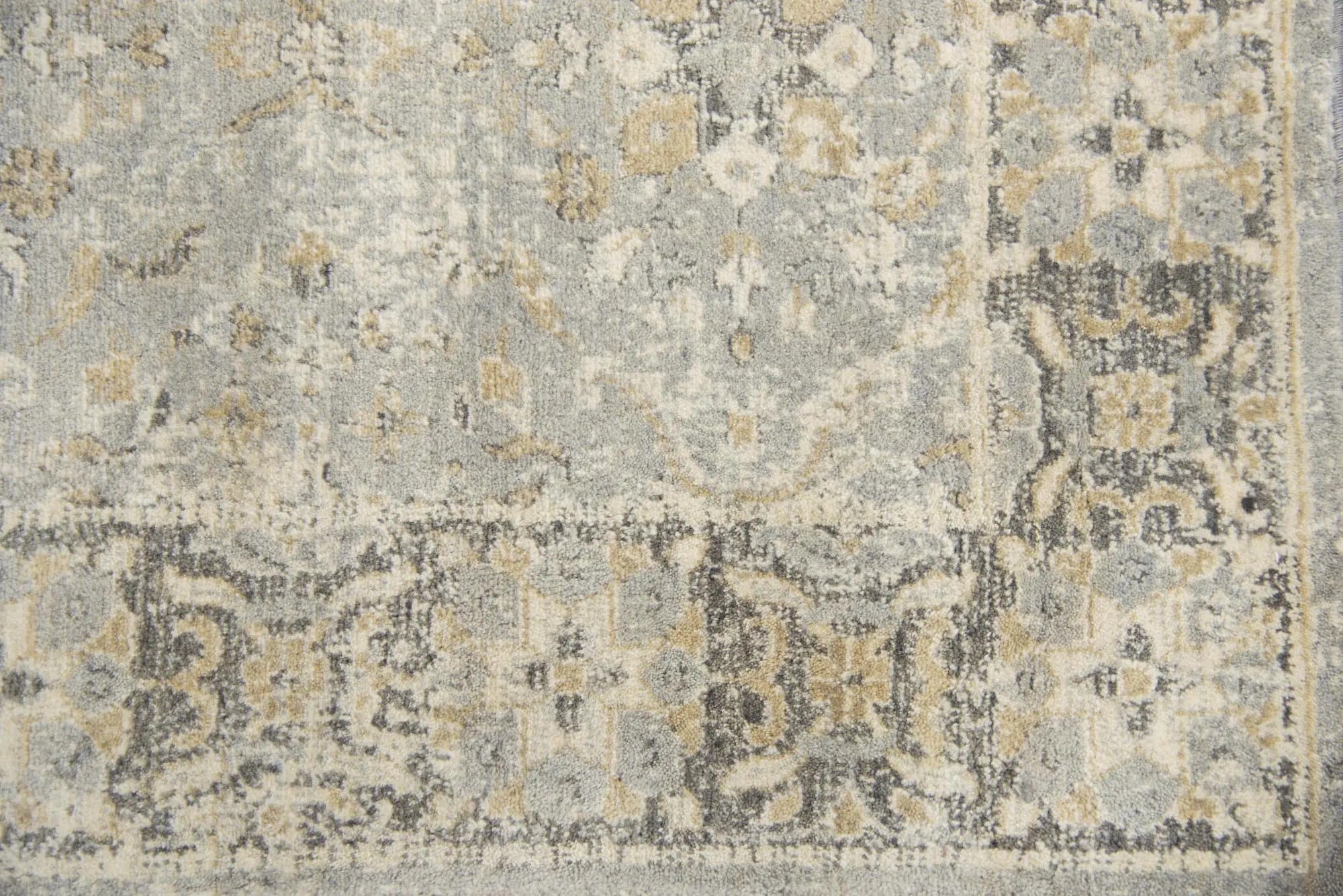 10' Gray Brown And Beige New Zealand Lambs Wool Oriental Hand Carved Handmade Area Rug Homeroots Home Decor