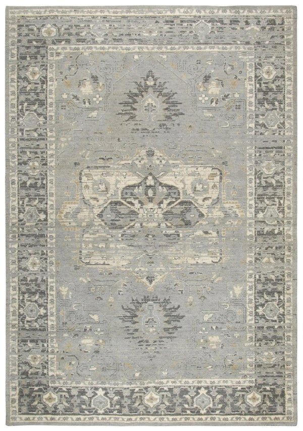 10' Gray Charcoal And Cream New Zealand Lambs Wool Oriental Hand Carved Handmade Area Rug Homeroots Home Decor