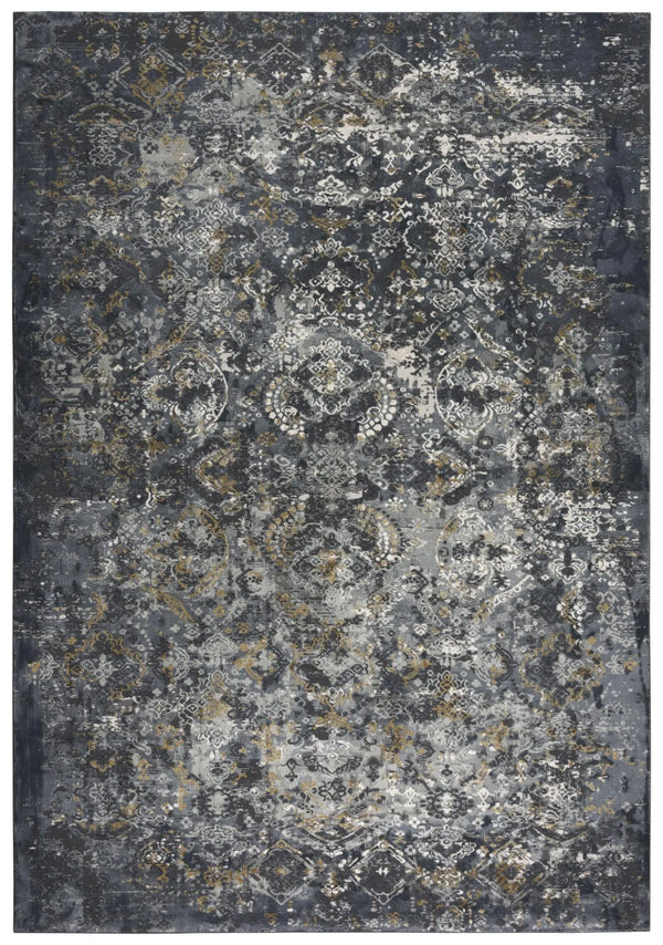 10' Gray Charcoal And Ivory Trellis Area Rug Homeroots Home Decor