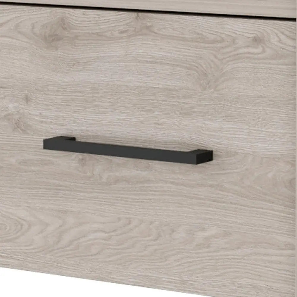10" Gray Wood One Drawer Floating Nightstand Homeroots Bed & Bath