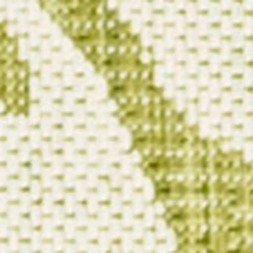 10' Green And Cream Floral Indoor Outdoor Runner Rug Homeroots Outdoor