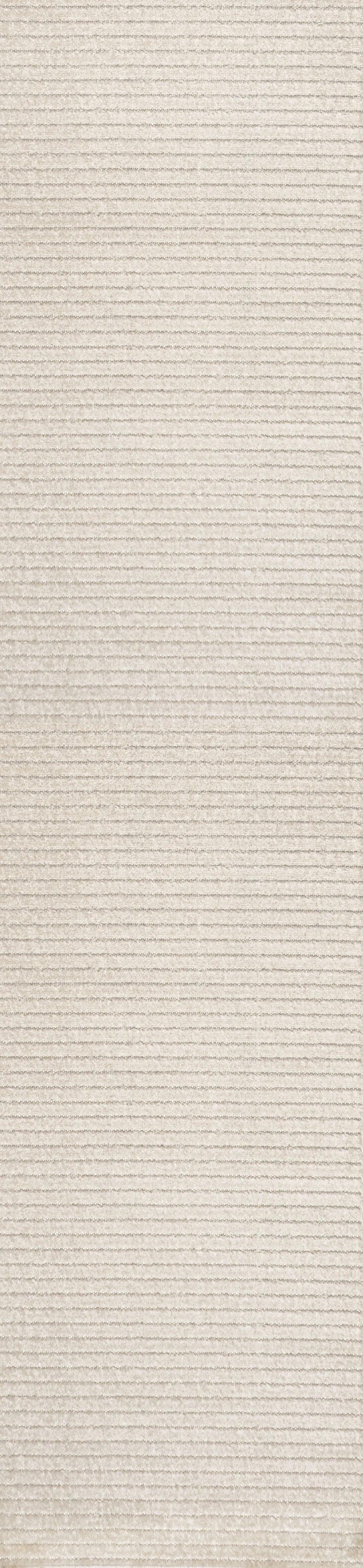10' Ivory And Cream Striped Indoor Outdoor Runner Rug Homeroots Outdoor