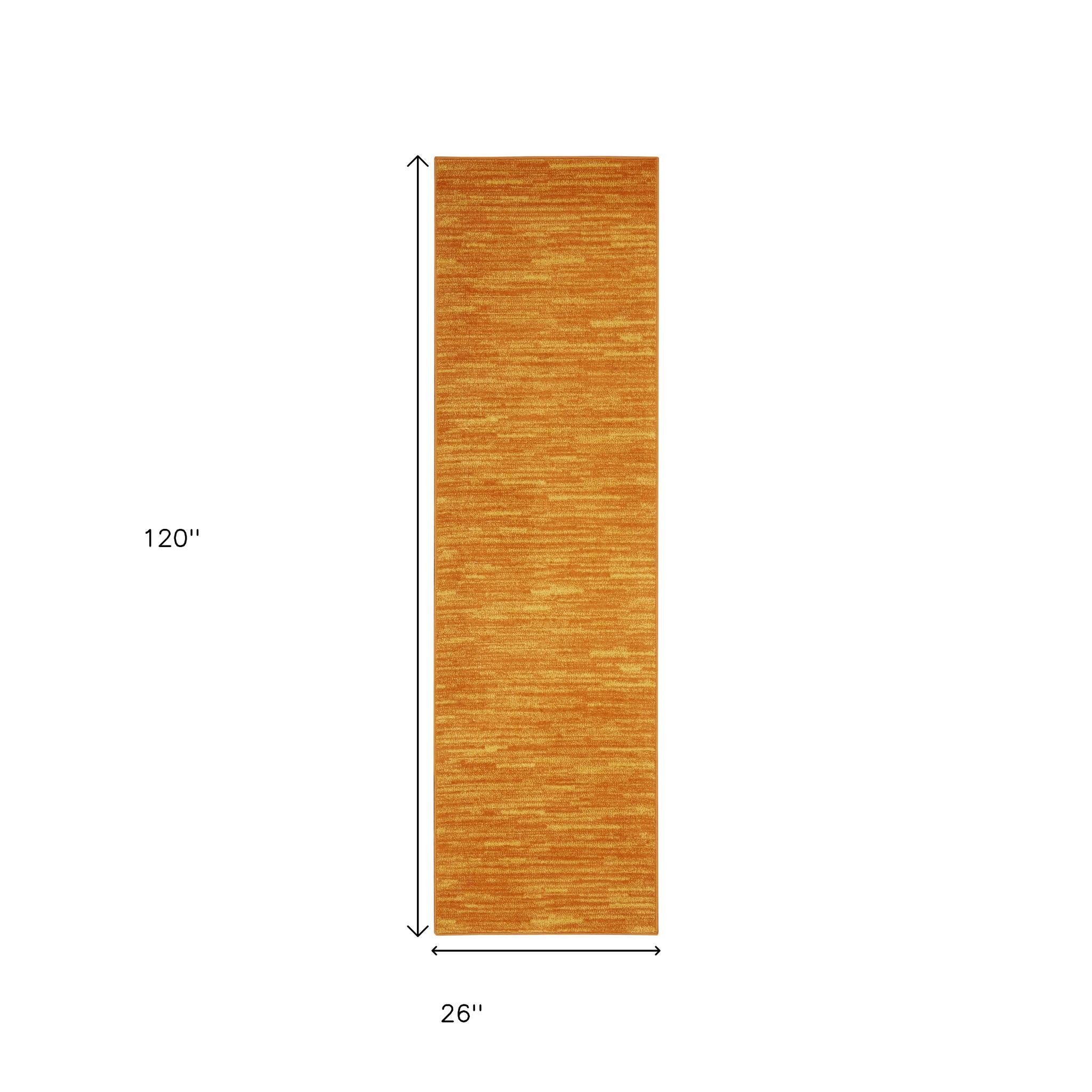 10' Orange Indoor Outdoor Runner Rug - GreatEagleInc