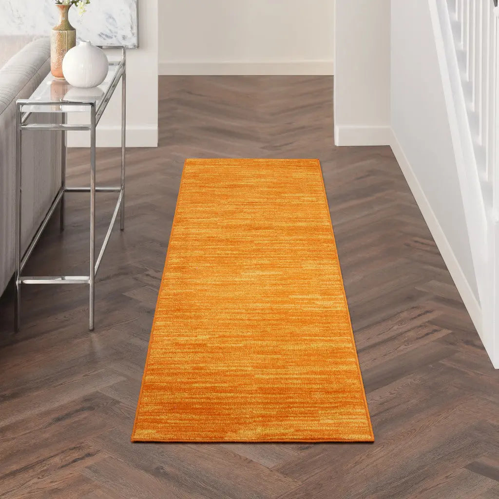 10' Orange Indoor Outdoor Runner Rug - GreatEagleInc