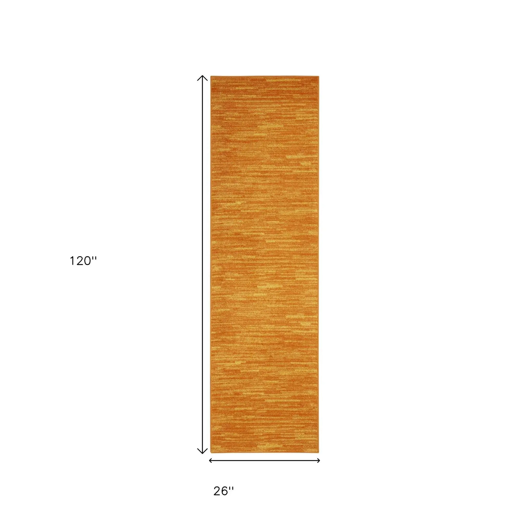 10' Orange Indoor Outdoor Runner Rug - GreatEagleInc